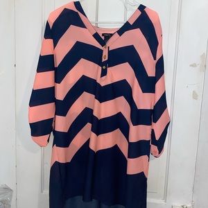 Long sleeve striped dress size XL